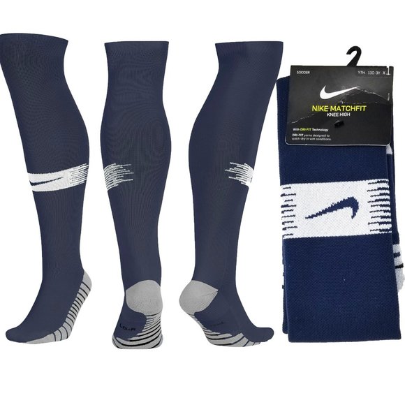 Nike Other - Nike Match Fit Knee High Over The Calf OTC Soccer Socks Navy Blue XS SX6836-414
